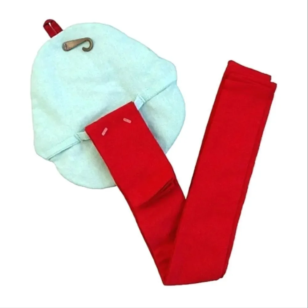 Pbs Home Goods Red Christmas Penguin Pot Holder‎ Detachable Towel Set NWT
